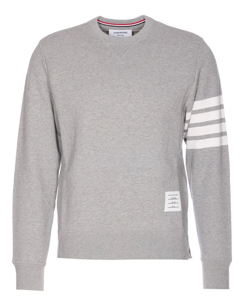 Thom Browne patch logo crewneck sweatshirt - Grau Grau