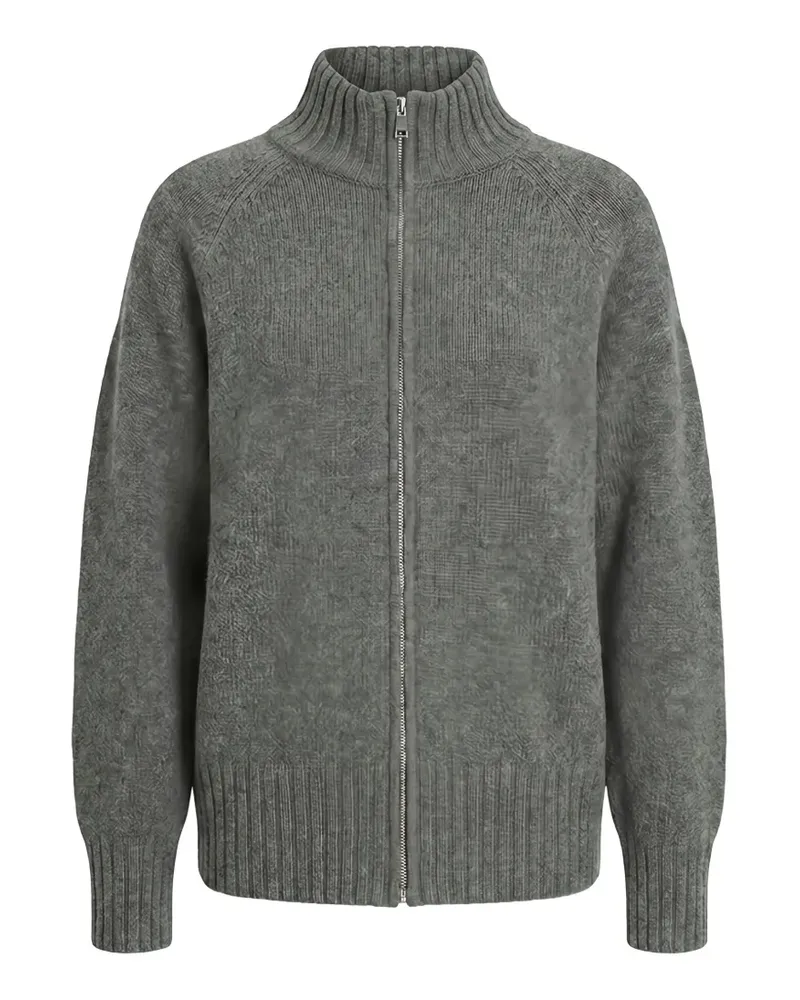 Malo zip-fastening cardigan - Grau Grau