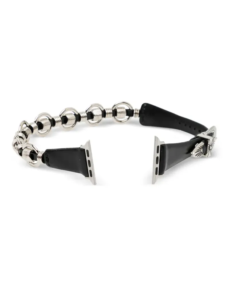 Toga Uhrenarmband aus Leder - Schwarz Schwarz