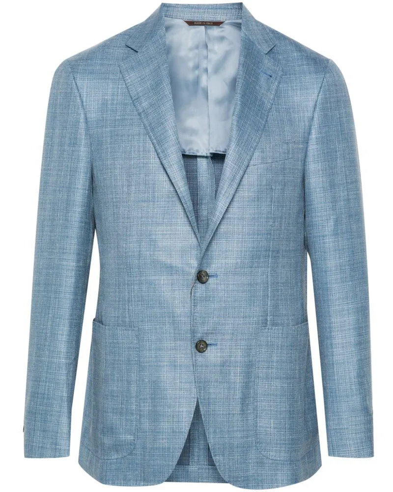 Canali Gewebtes Sakko - Blau Blau