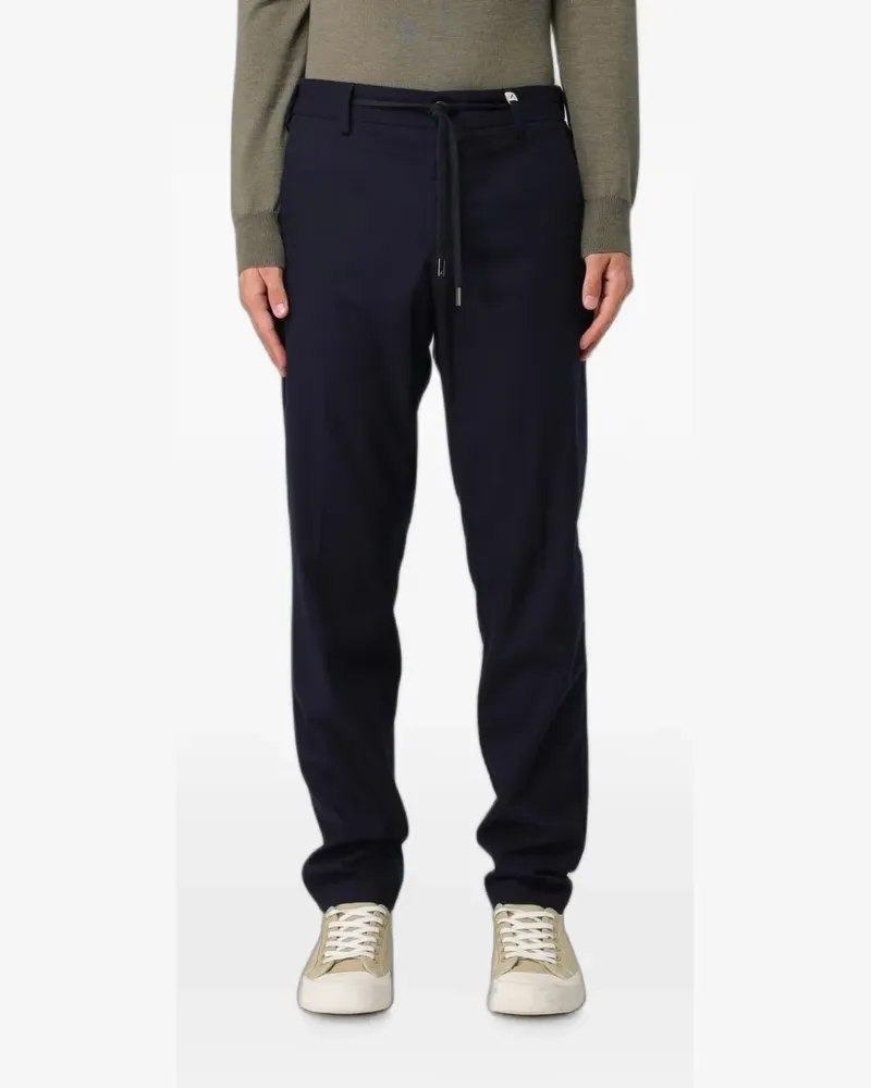 MYTHS drawstring contrast-stitch trousers - Blau Blau