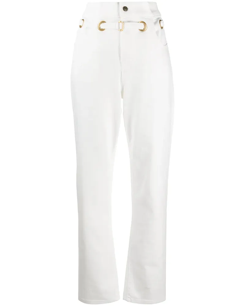 Philosophy Di Lorenzo Serafini Taillenhose mit Gürtel - Weiß Weiß