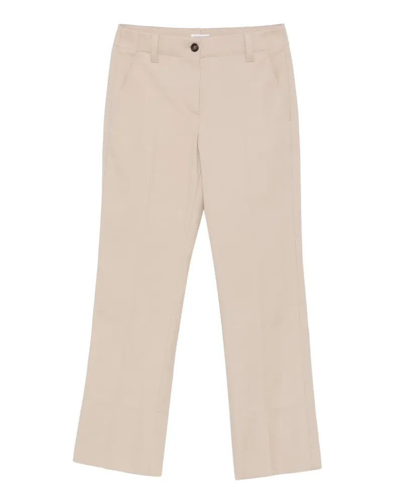 Brunello Cucinelli Gerade Hose mit Bügelfalten - Nude Nude