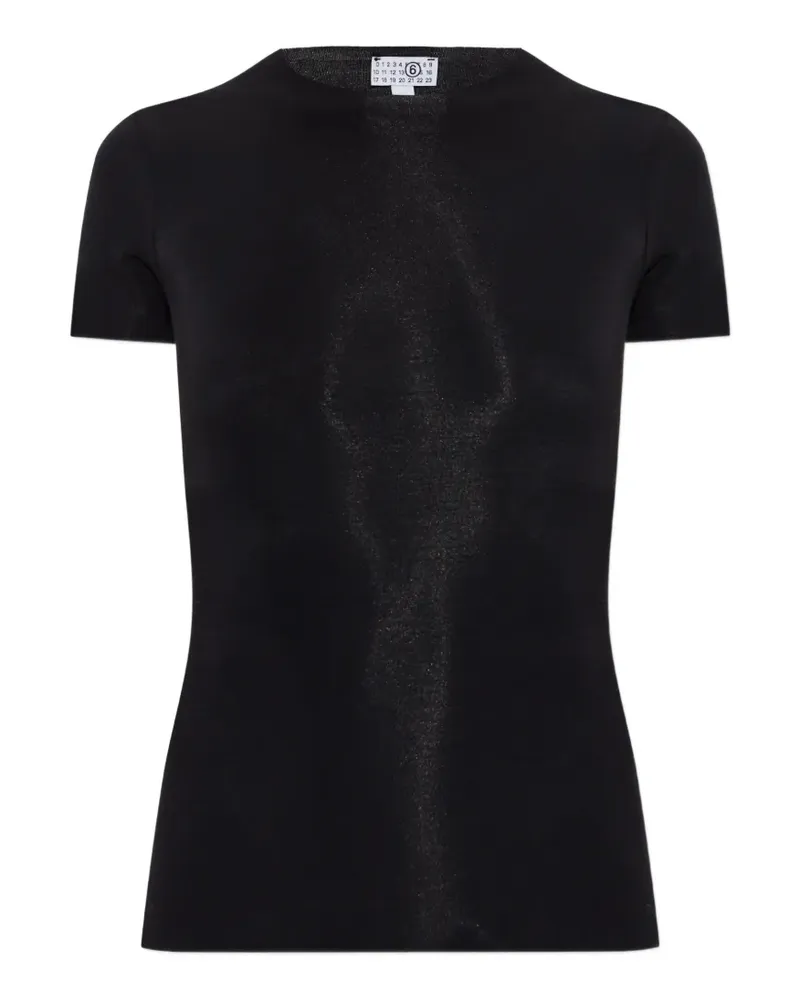 Maison Margiela T-Shirt mit schimmerndem Effekt - Schwarz Schwarz