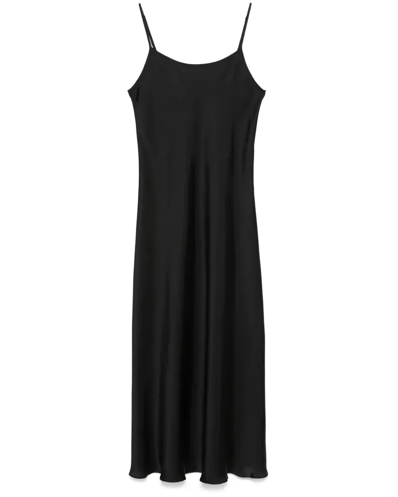 LOW CLASSIC Asymmetrisches Camisole-Kleid aus Satin - Schwarz Schwarz