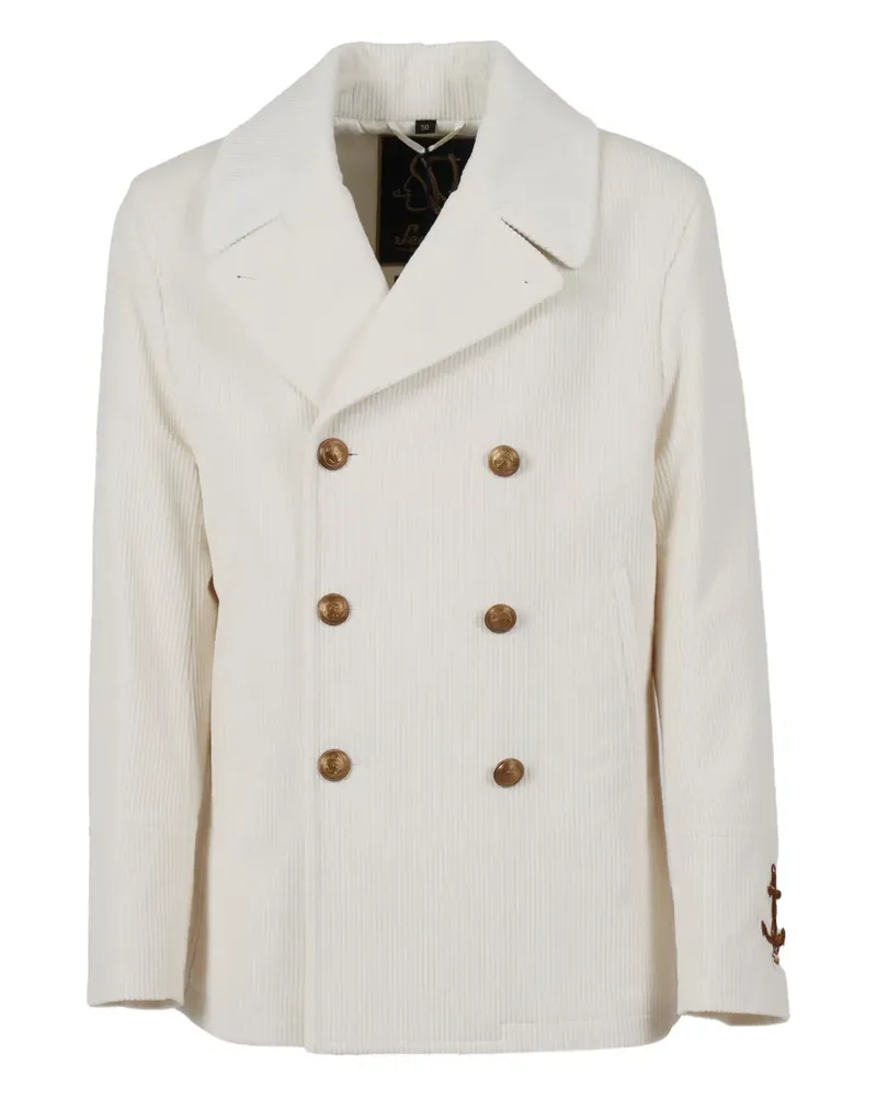 Sealup double-breasted corduroy pea coat - Nude Nude