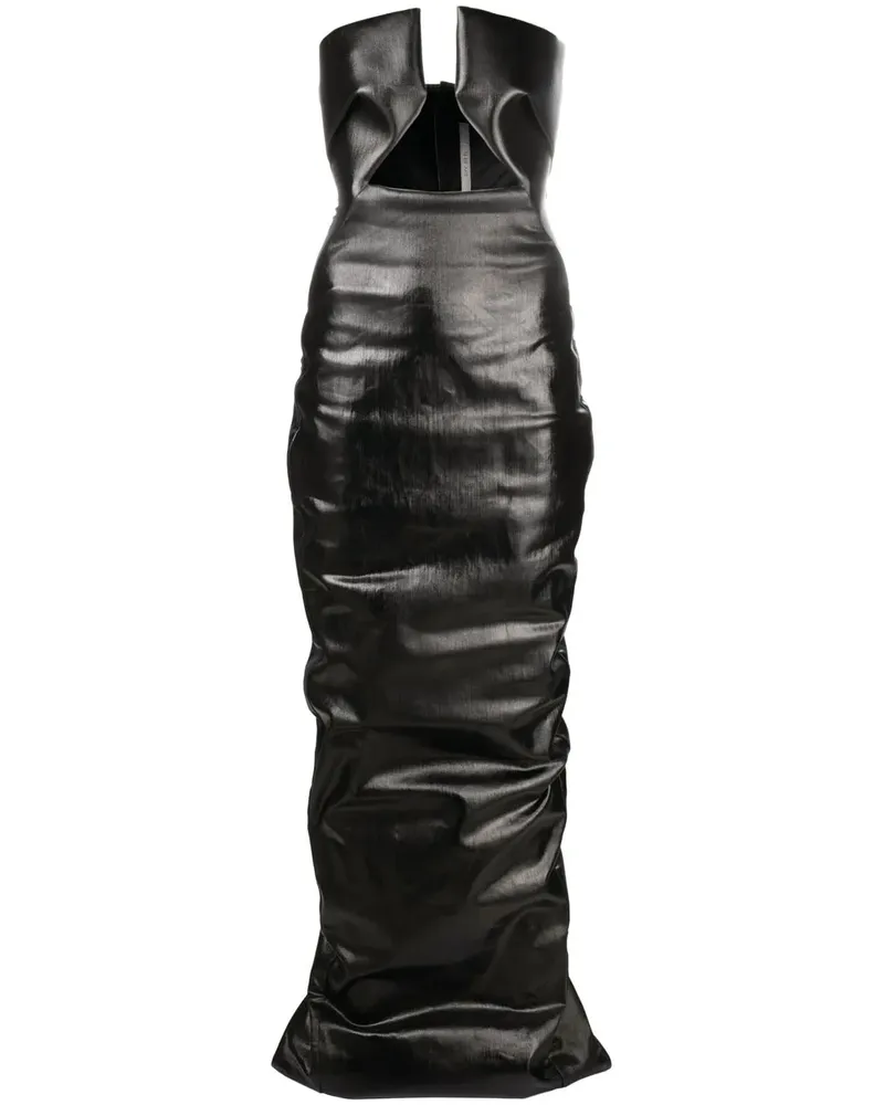 Rick Owens Beschichtetes Prong Abendkleid - Schwarz Schwarz