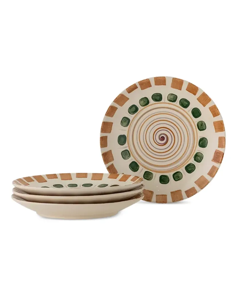 Bloomingville Gemusterter Shama Teller - Nude Nude