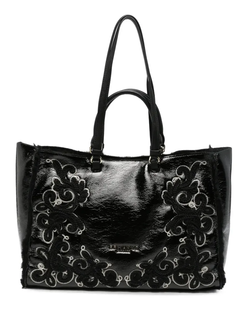 Ermanno Scervino Handtasche mit Stickerei - Schwarz Schwarz