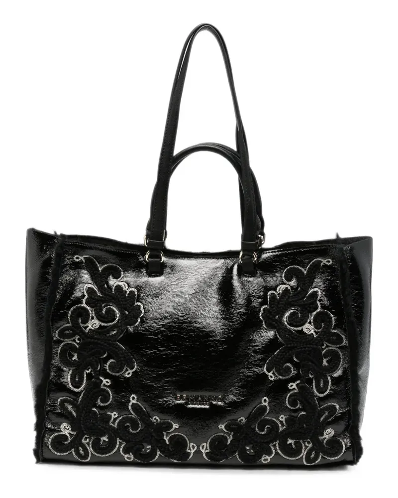Ermanno Scervino large embroidered tote bag - Schwarz Schwarz
