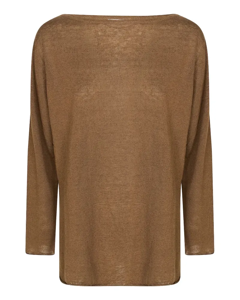 Alpha Studio linen neck over blouse - Braun Braun