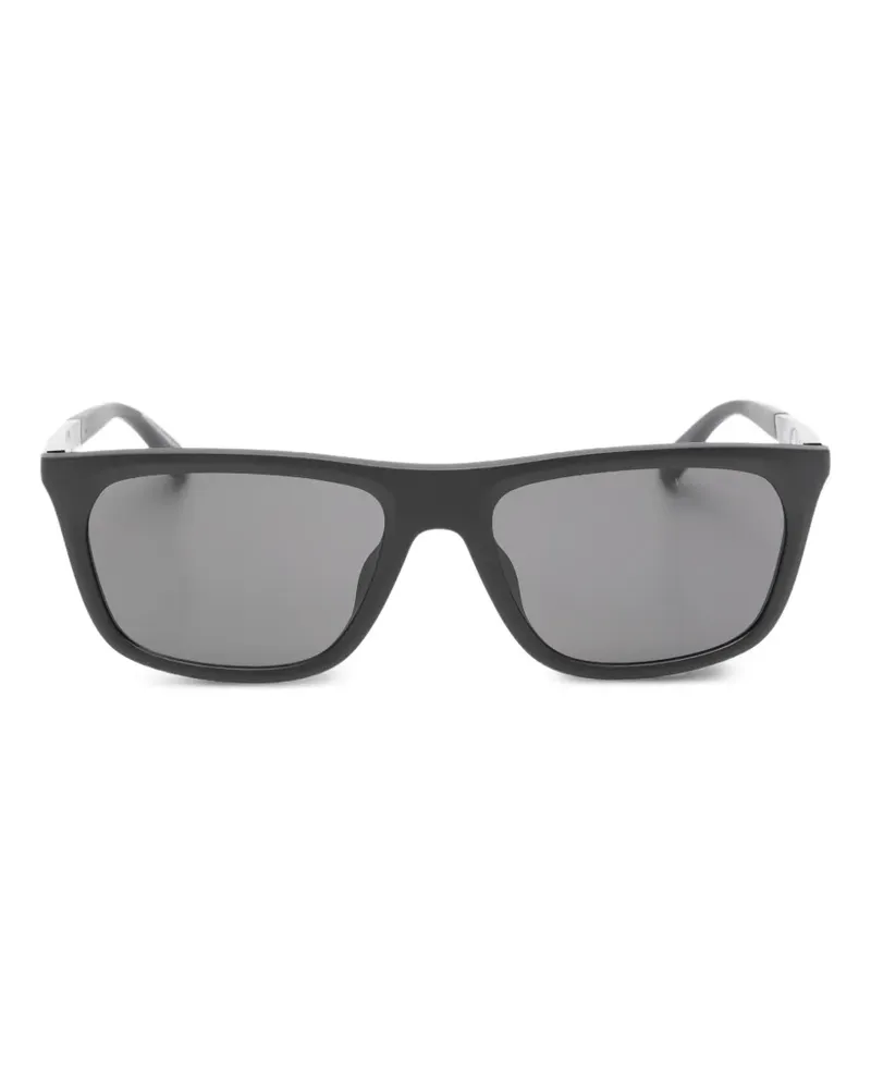 Emporio Armani Sonnenbrille mit eckigem Gestell - Schwarz Schwarz