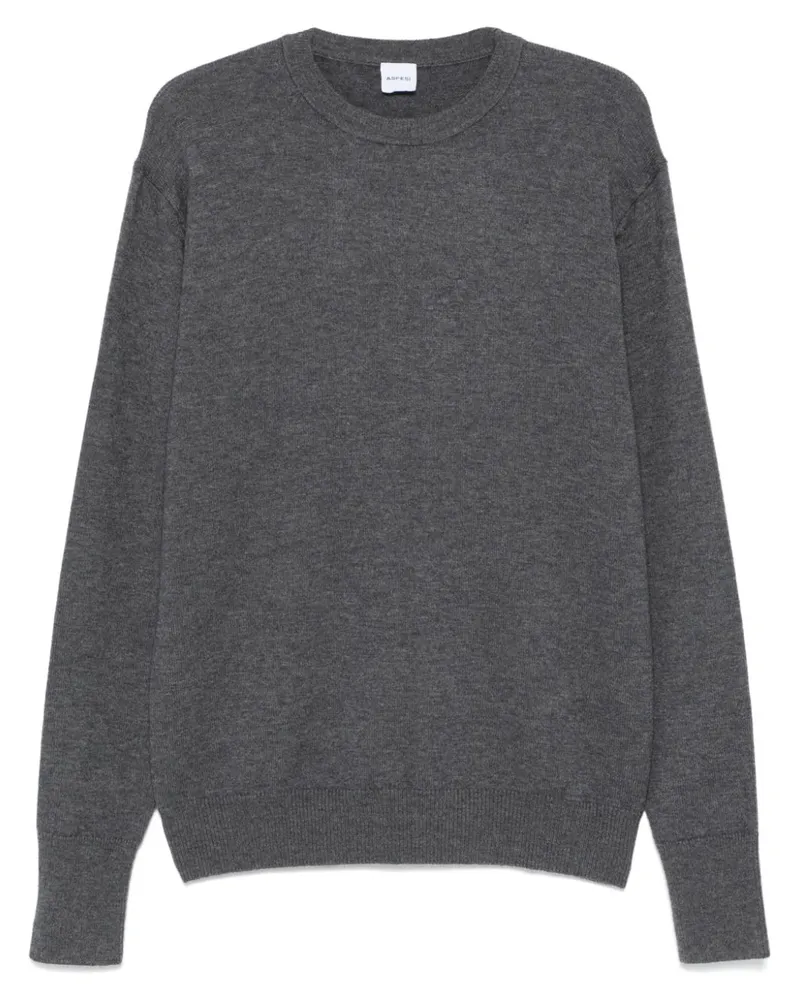 ASPESI Pullover mit rundem Ausschnitt - Grau Grau