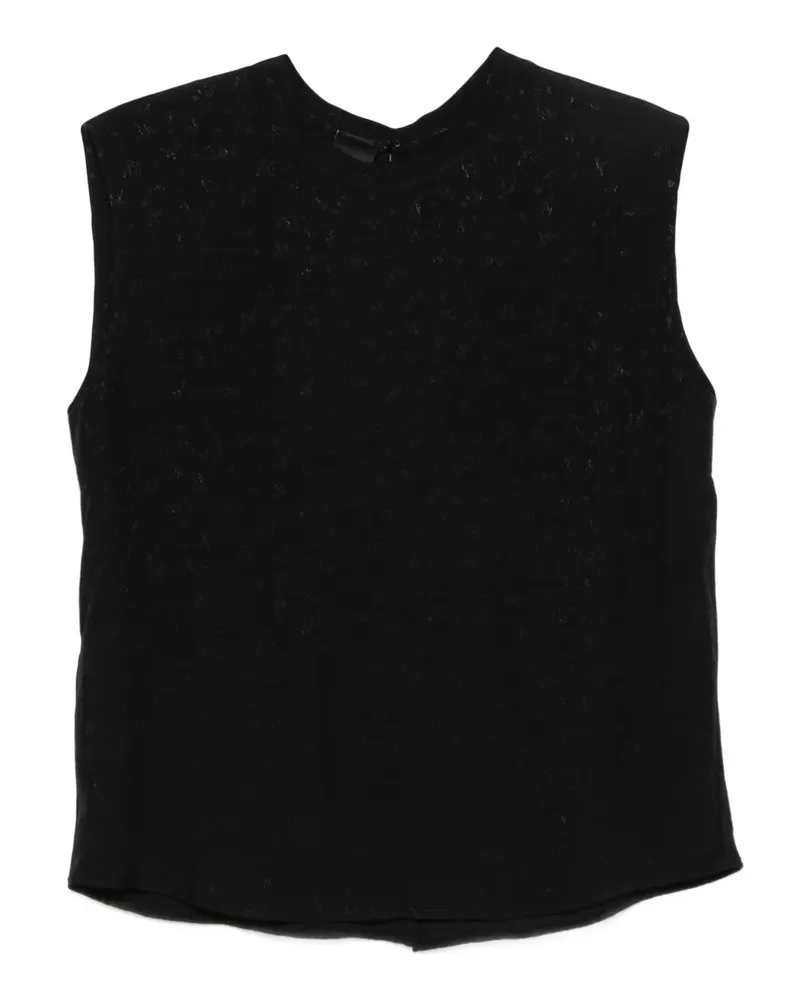 Pinko jacquard sleeveless top - Schwarz Schwarz