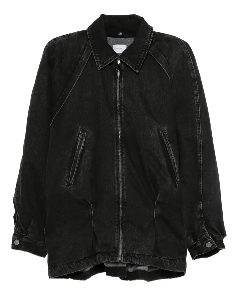 Haikure Jeansjacke mit Reißverschluss - Schwarz Schwarz