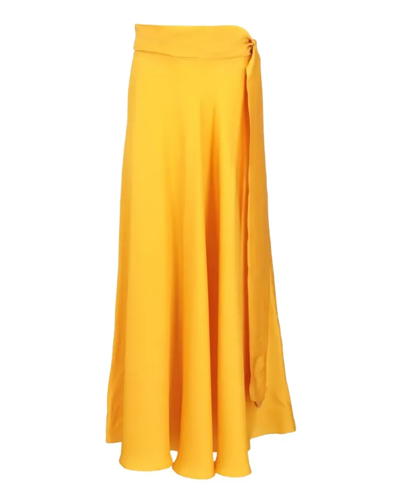 Isaia wrap-style flared maxi skirt - Gelb Gelb