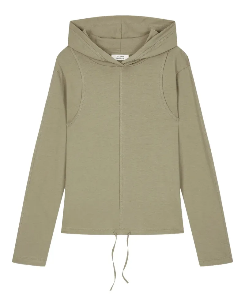STUDIO TOMBOY Hoodie im Layering-Look - Grün Grün