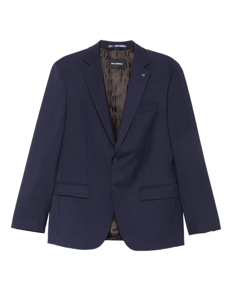Karl Lagerfeld single-breasted buttoned blazer - Blau Blau