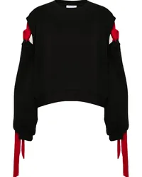 Ioana Ciolacu Stamp Sweatshirt mit Cold-Shoulder Schwarz