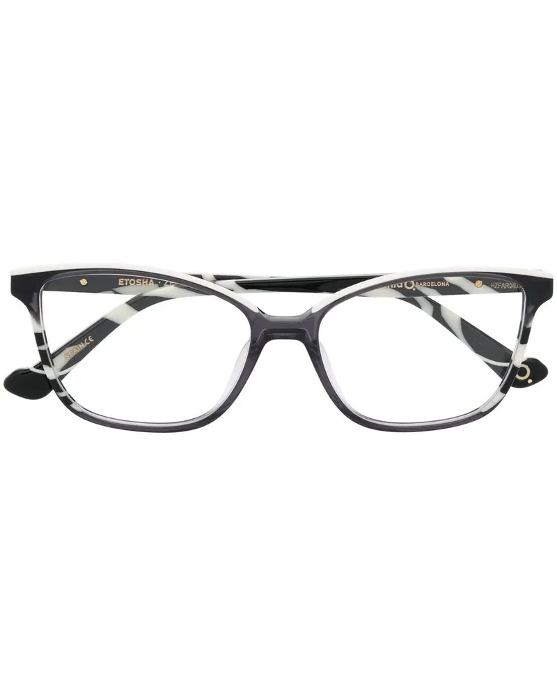 Etnia Barcelona Brille mit Cat-Eye-Gestell - Schwarz Schwarz