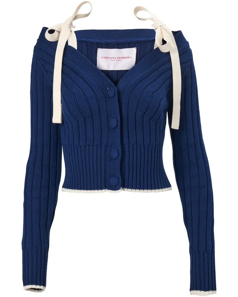 Carolina Herrera New York Cardigan aus Wolle - Blau Blau