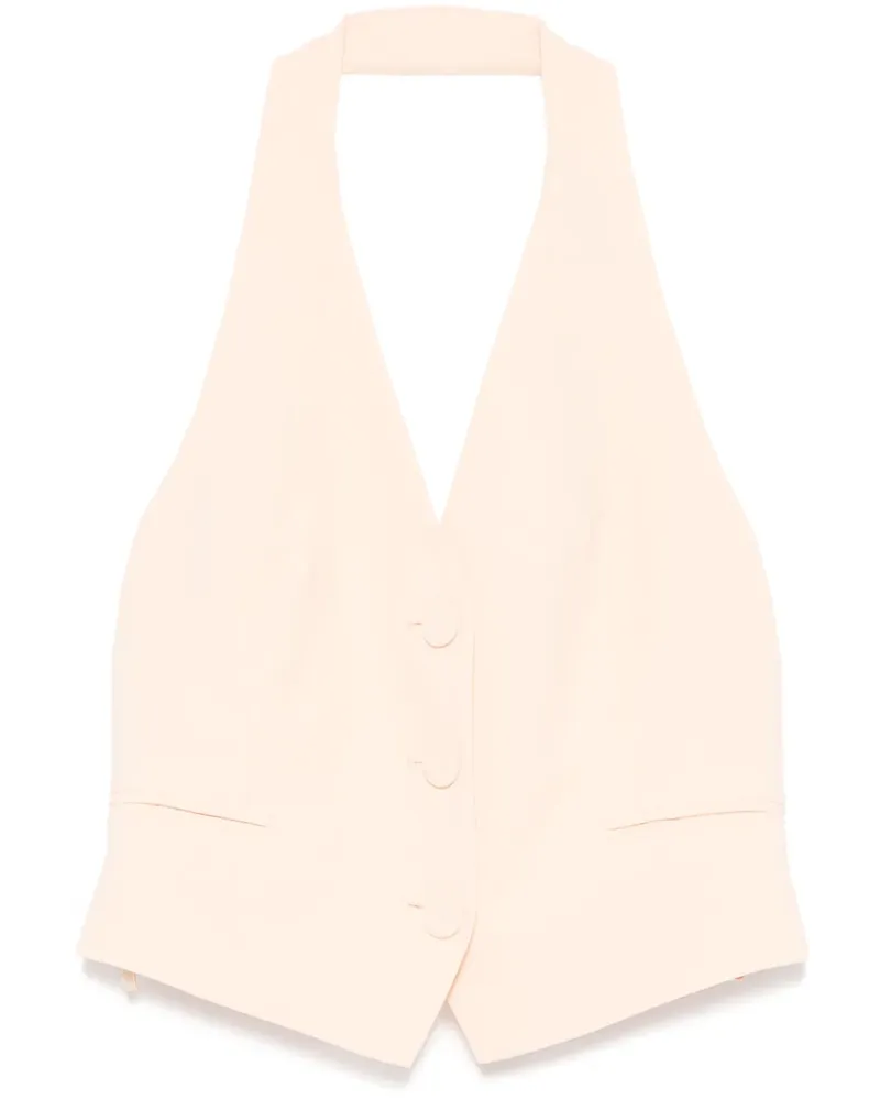 Patrizia Pepe Weste mit Neckholder-Ausschnitt - Orange Orange