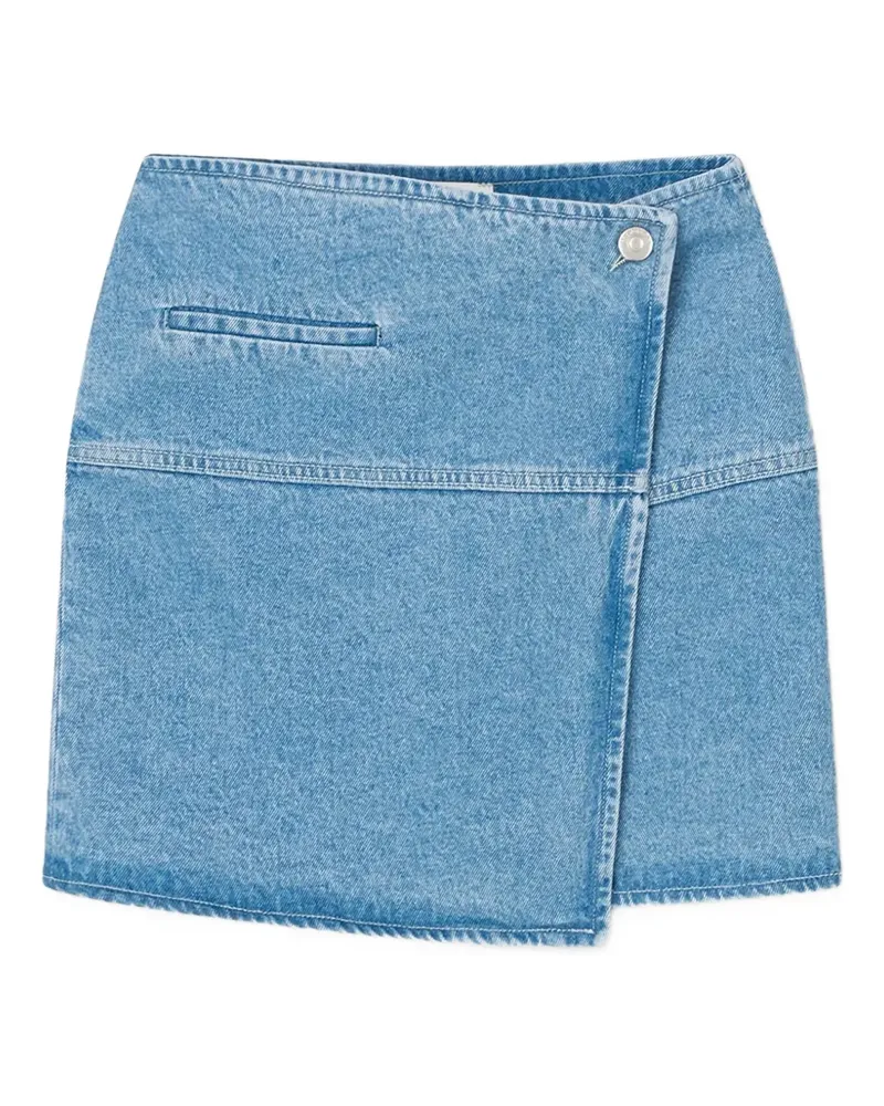 Nanushka button-fastening mini skirt - Blau Blau