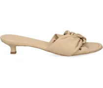 Kitten-Heel-Sandalen mit Knotendetail 50mm - Nude