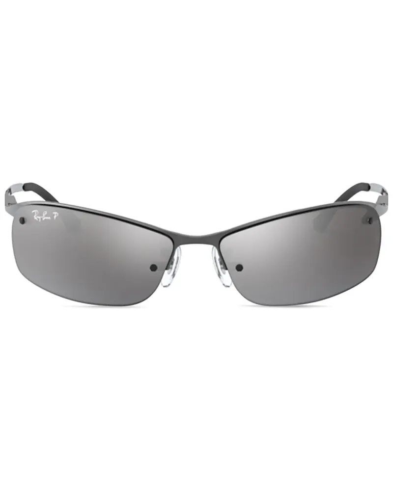 Ray Ban Sonnenbrille mit ovalem Gestell - Silber Silber