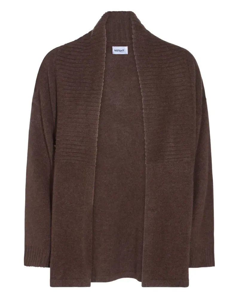 Not Shy Offener Cardigan - Braun Braun