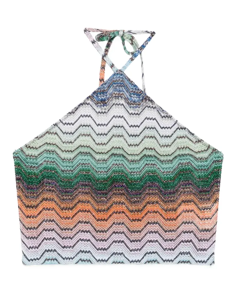 Missoni zigzag-knit halterneck top - Grün Grün