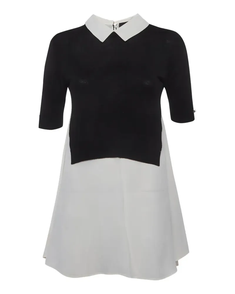Elisabetta Franchi knitted crepe mini dress - Weiß Weiß