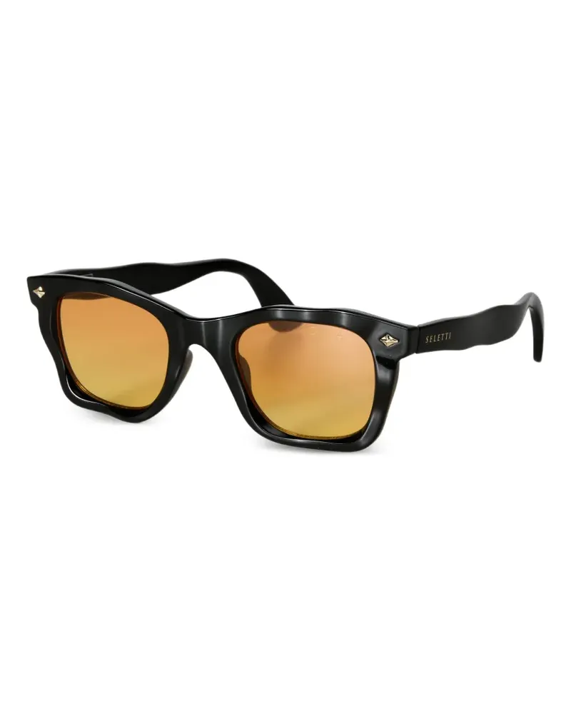 Seletti x Okia Dakota Sonnenbrille mit eckigem Gestell - Schwarz Schwarz