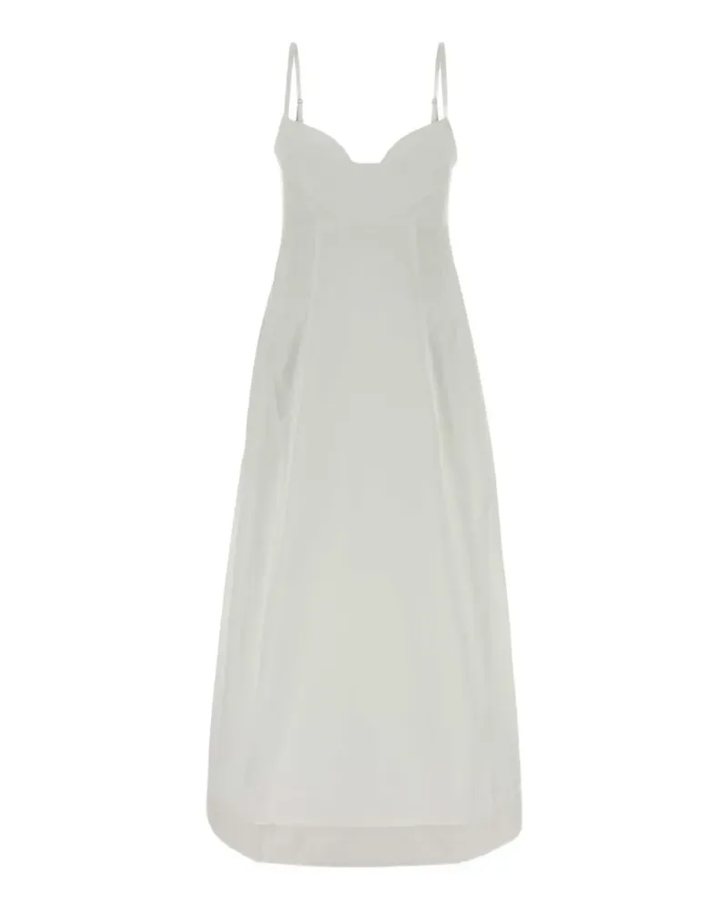 Co poplin midi dress - Weiß Weiß