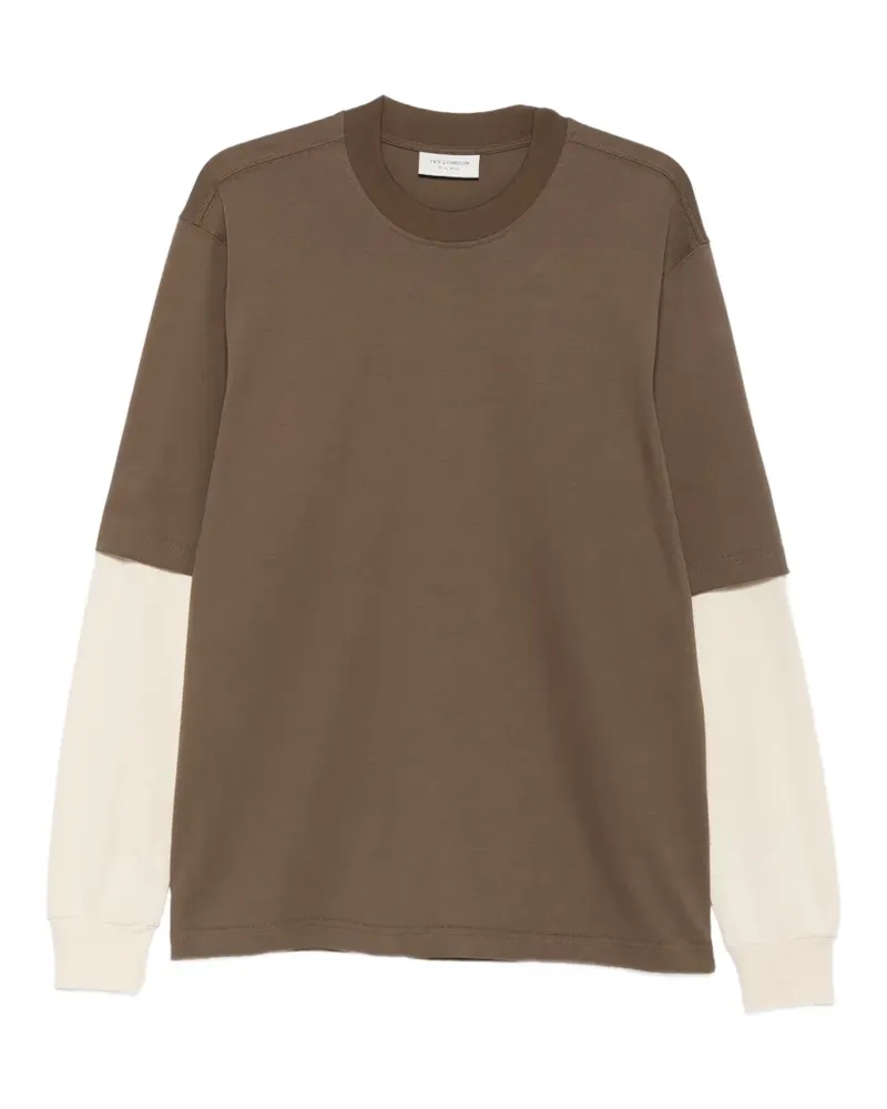 Yes London layered-effect crew-neck T-shirt - Grün Grün