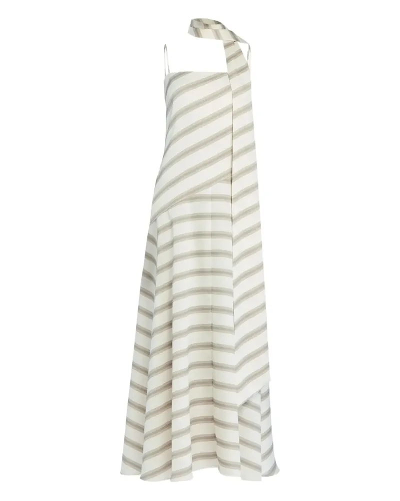 SER.O.YA Kaia Maxikleid aus Satin - Weiß Weiß