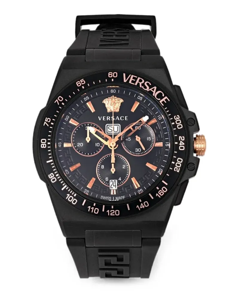 Versace Greca Chrono 45mm - Schwarz Schwarz