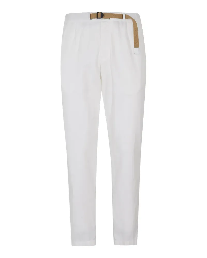 PLAN C belted tapered-leg trousers - Weiß Weiß