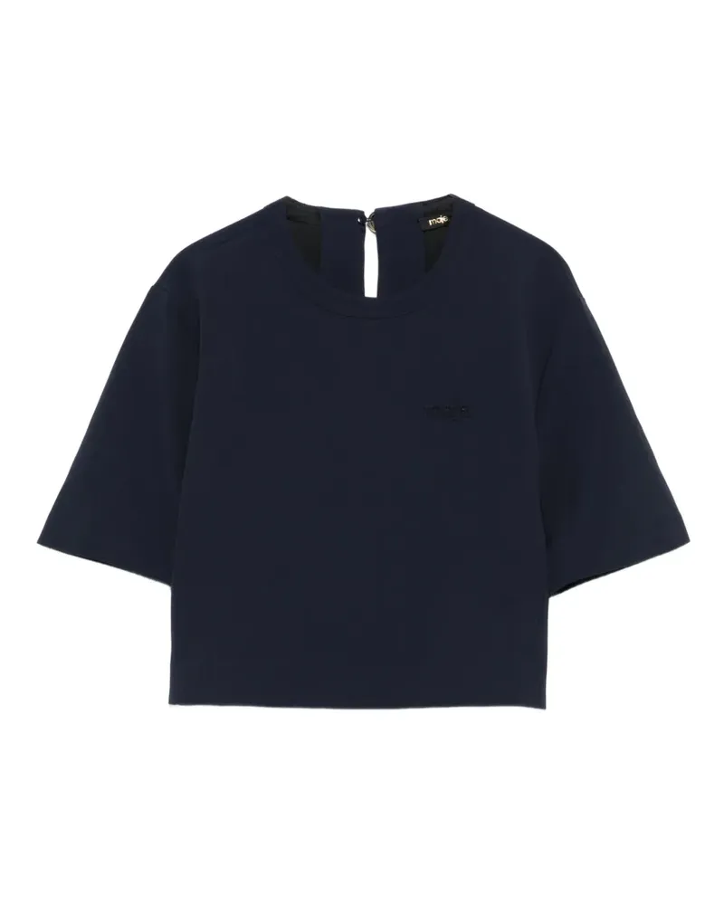Maje T-Shirt mit Stickerei - Blau Blau