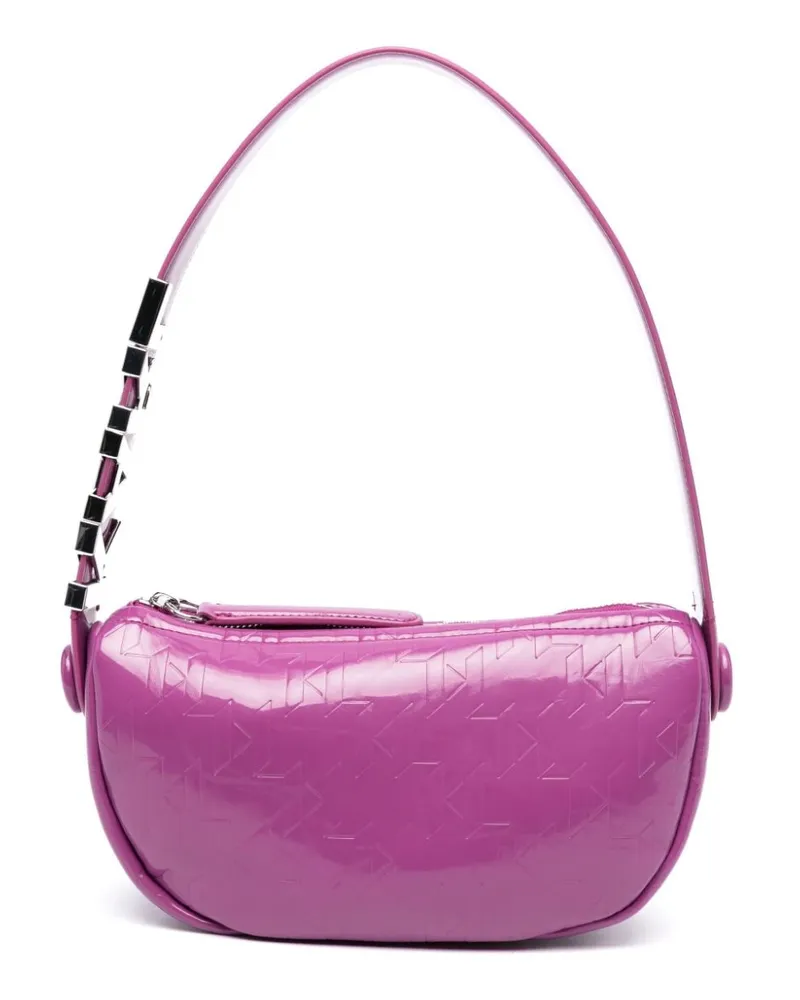 Karl Lagerfeld Schultertasche mit Logo-Prägung - Violett Violett