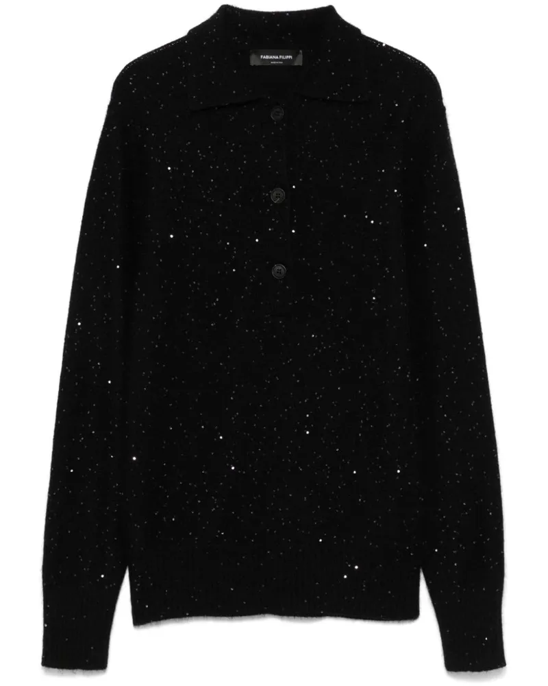 Fabiana Filippi Pullover mit Pailletten - Schwarz Schwarz
