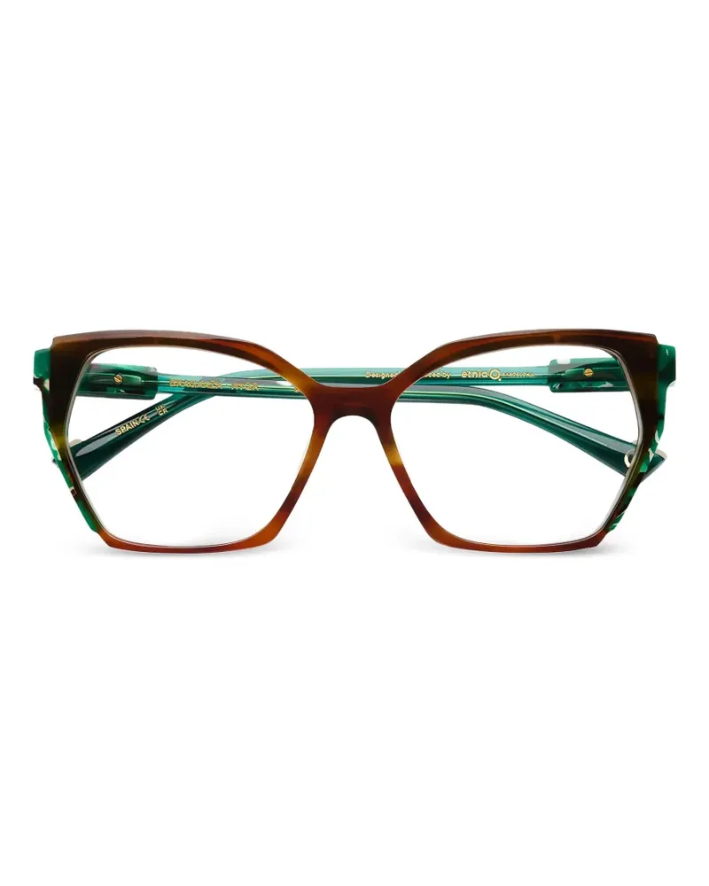 Etnia Barcelona Braganza Brille mit geometrischem Gestell - Braun Braun
