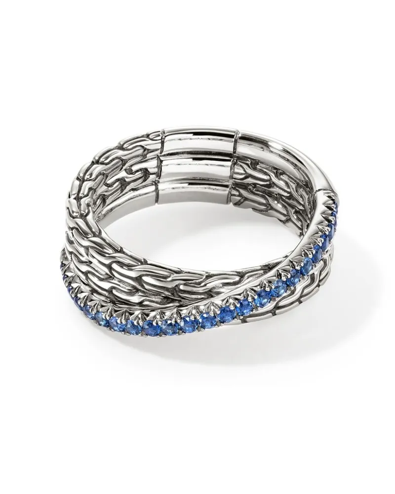 John Hardy JH Essential Crossover Sterlingsilberring mit Diamanten Silber