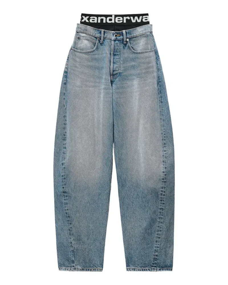 Alexander Wang Jeans mit Logo-Bund - Blau Blau