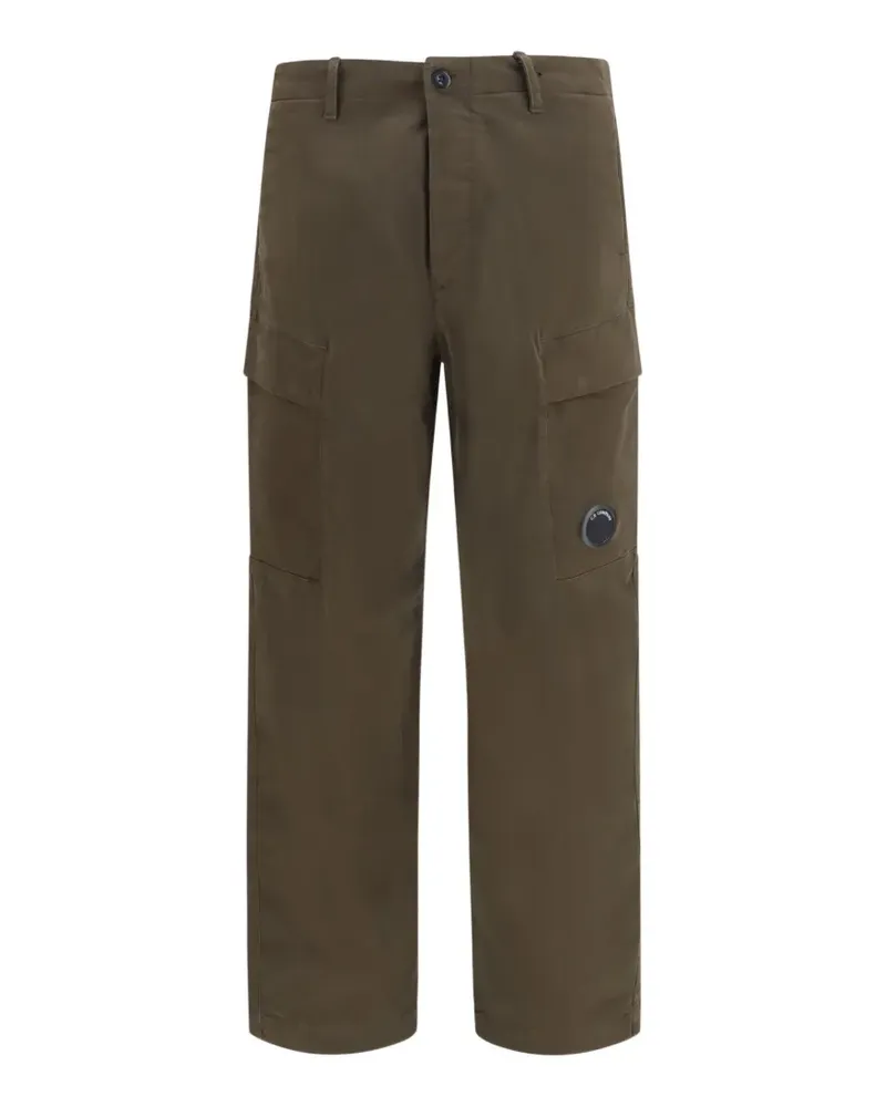C.P. Company Cargohose aus Stretch-Satin mit Linsen-Detail - Grün Grün