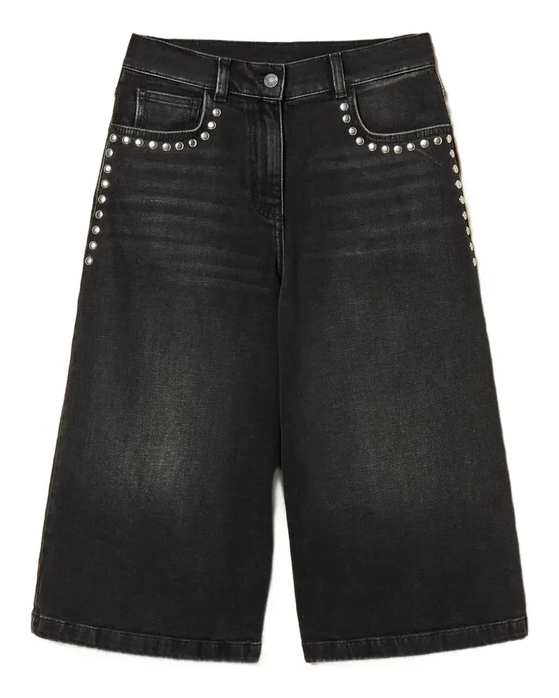 Twin-Set Bermudas mit Nieten - Schwarz Schwarz