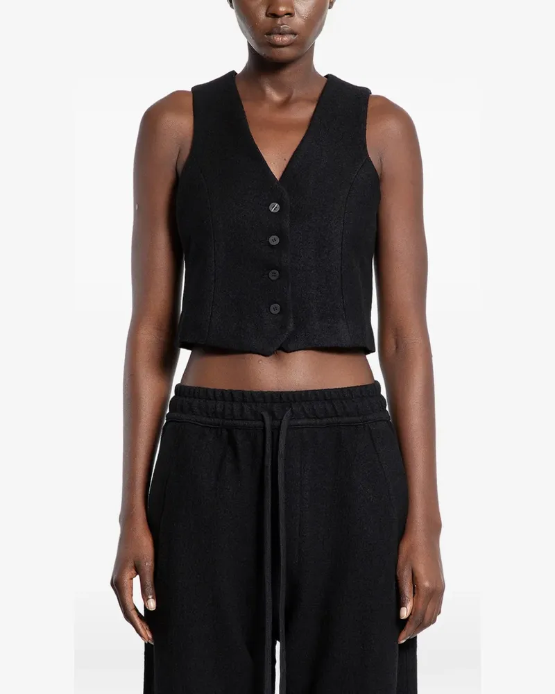 THOM KROM V-neck waistcoat - Schwarz Schwarz