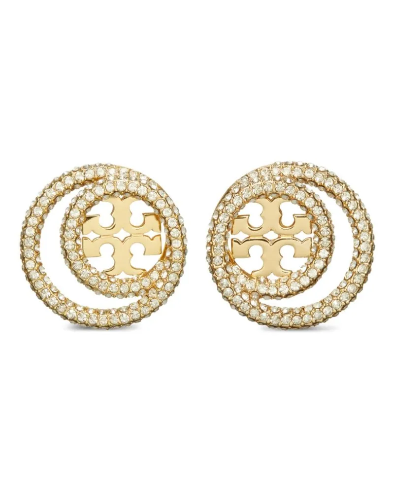 Tory Burch Miller Ohrstecker mit doppeltem Ring - Gold Gold