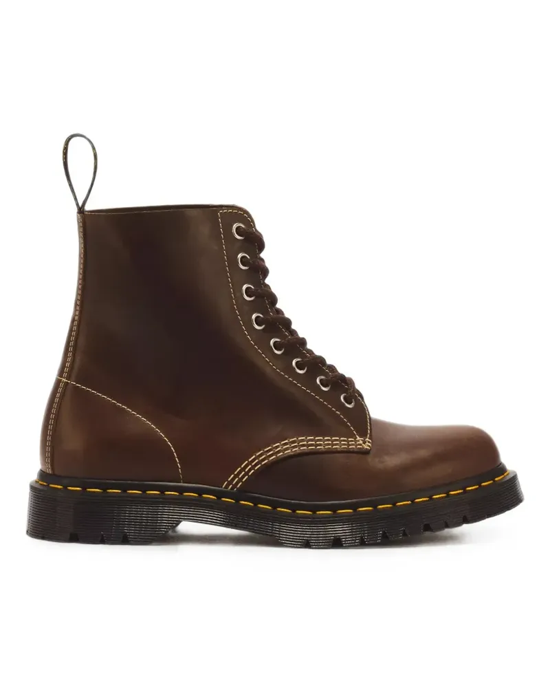 Dr.Martens 1460 Pascal Bean Stiefel mit Kontrastnähten - Braun Braun