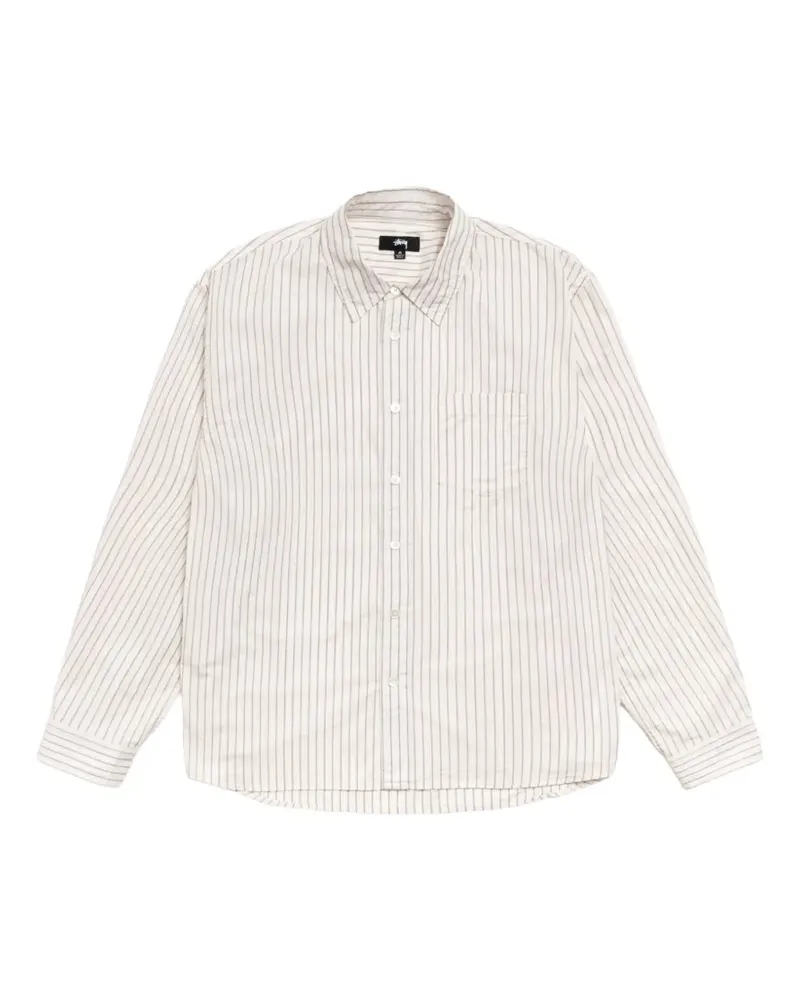 Stüssy striped long-sleeve shirt - Nude Nude